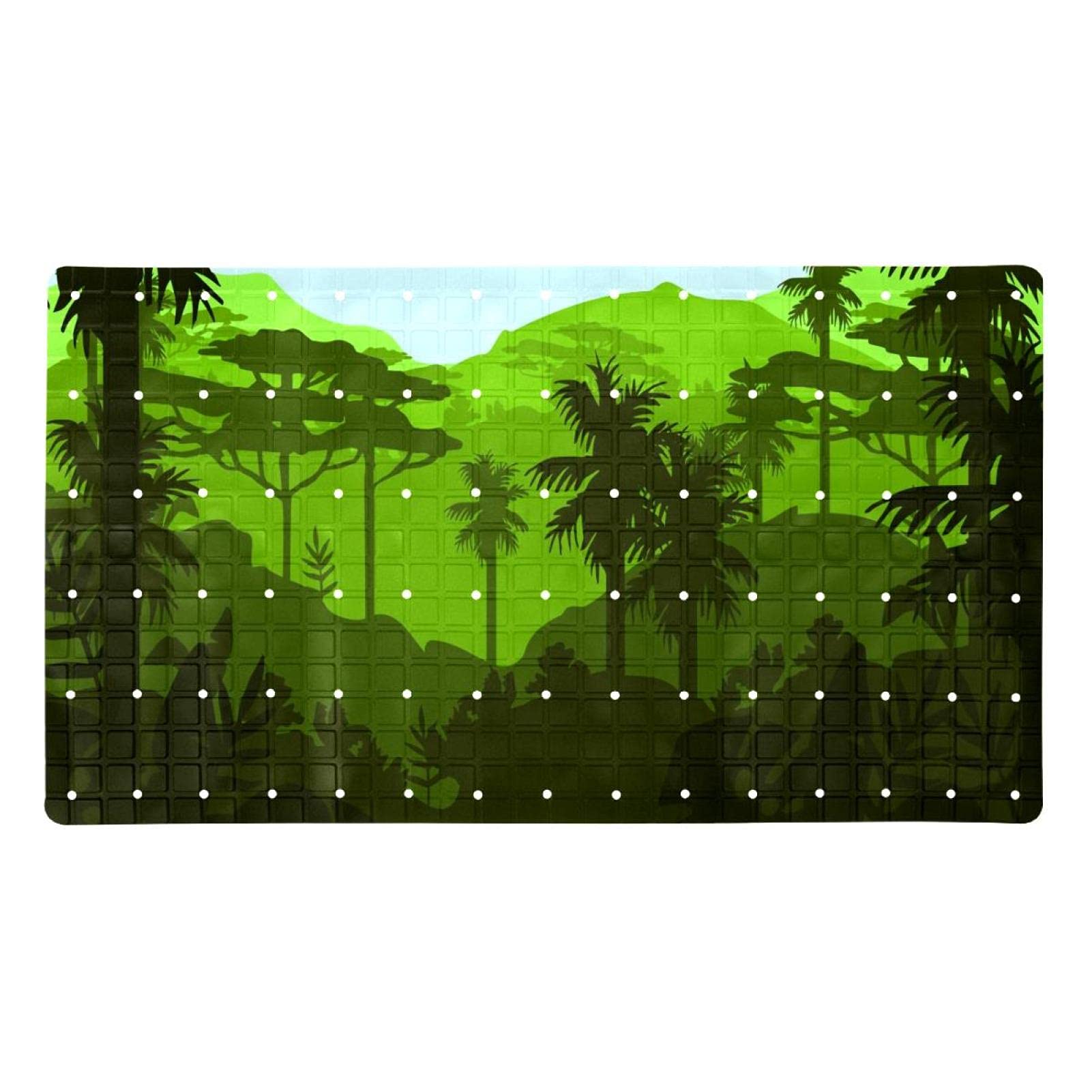 Tapis de baignoire paysage de montagne hydrofuge avec ventouses
