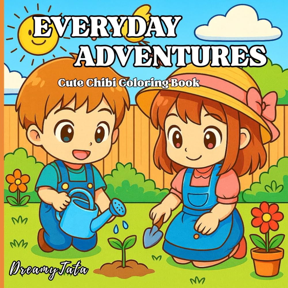 Everyday Adventures: Cute Chibi Coloring Book