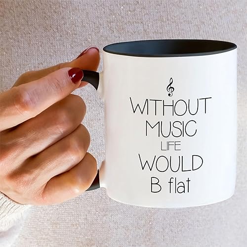 Miniatura 5 de Retreez Taza divertida Sin vida musical Would B Flat Musician Tazas de café de cerámica de 11 onzas Divertido, sarcasmo, sarcástico, motivacional,