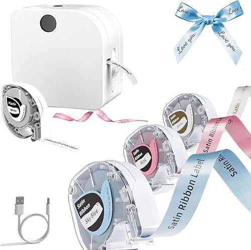 Phomemo Máquina etiquetadora con 4 cintas, P12 Bluetooth pequeña etiquetadora con múltiples plantillas, impresora de cinta de transferencia térmica
