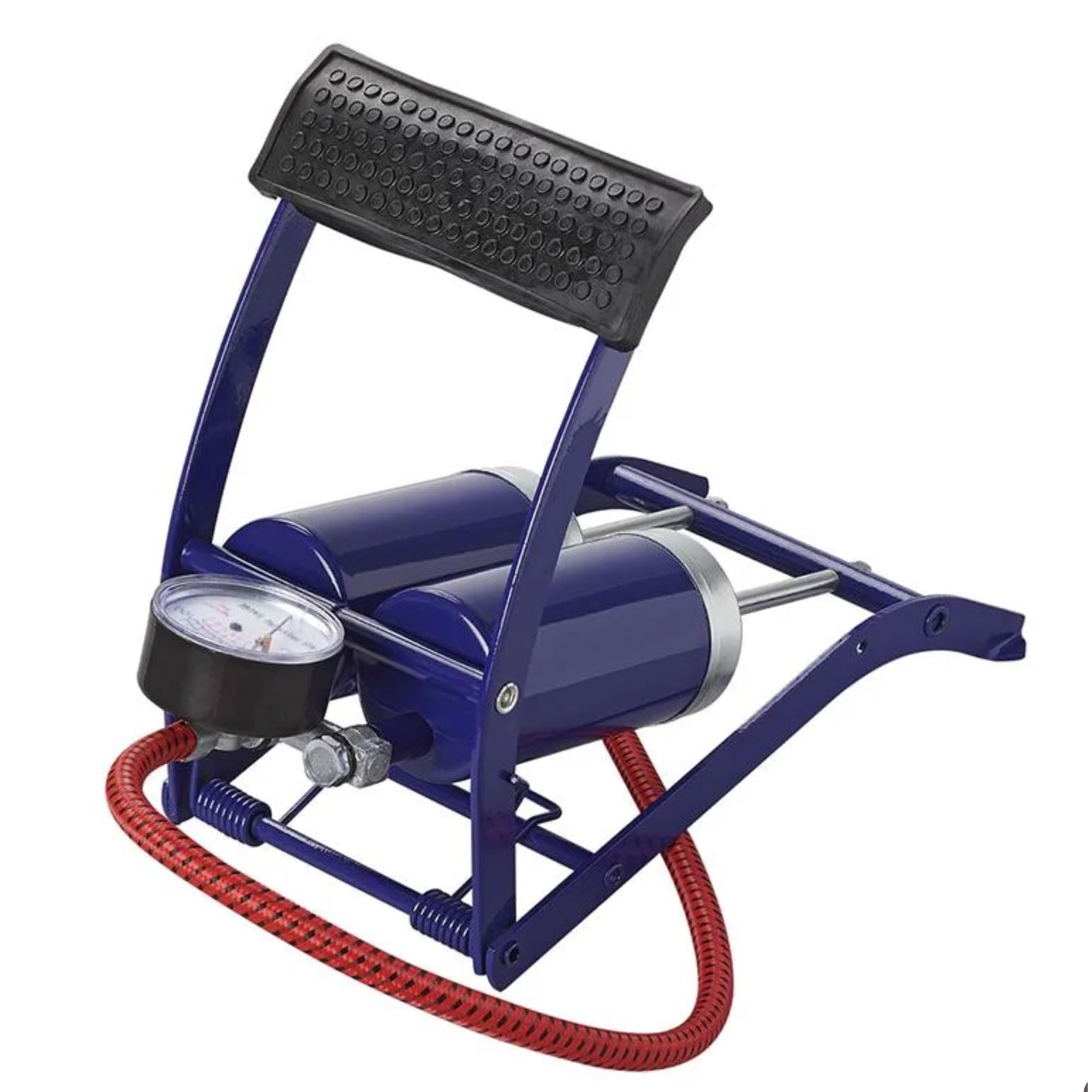 Pompa Per Bicicletta A Doppio Cilindro - Con Manometro E Valvole Presta/Schrader - Foto 3