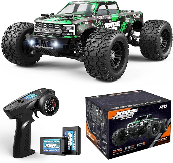 HAIBOXING 1:18 Scale RC Monster Truck 18859 Green 36km/h Speed 4X4 Off Road Remote Control Truck,Waterproof Electric Pow
