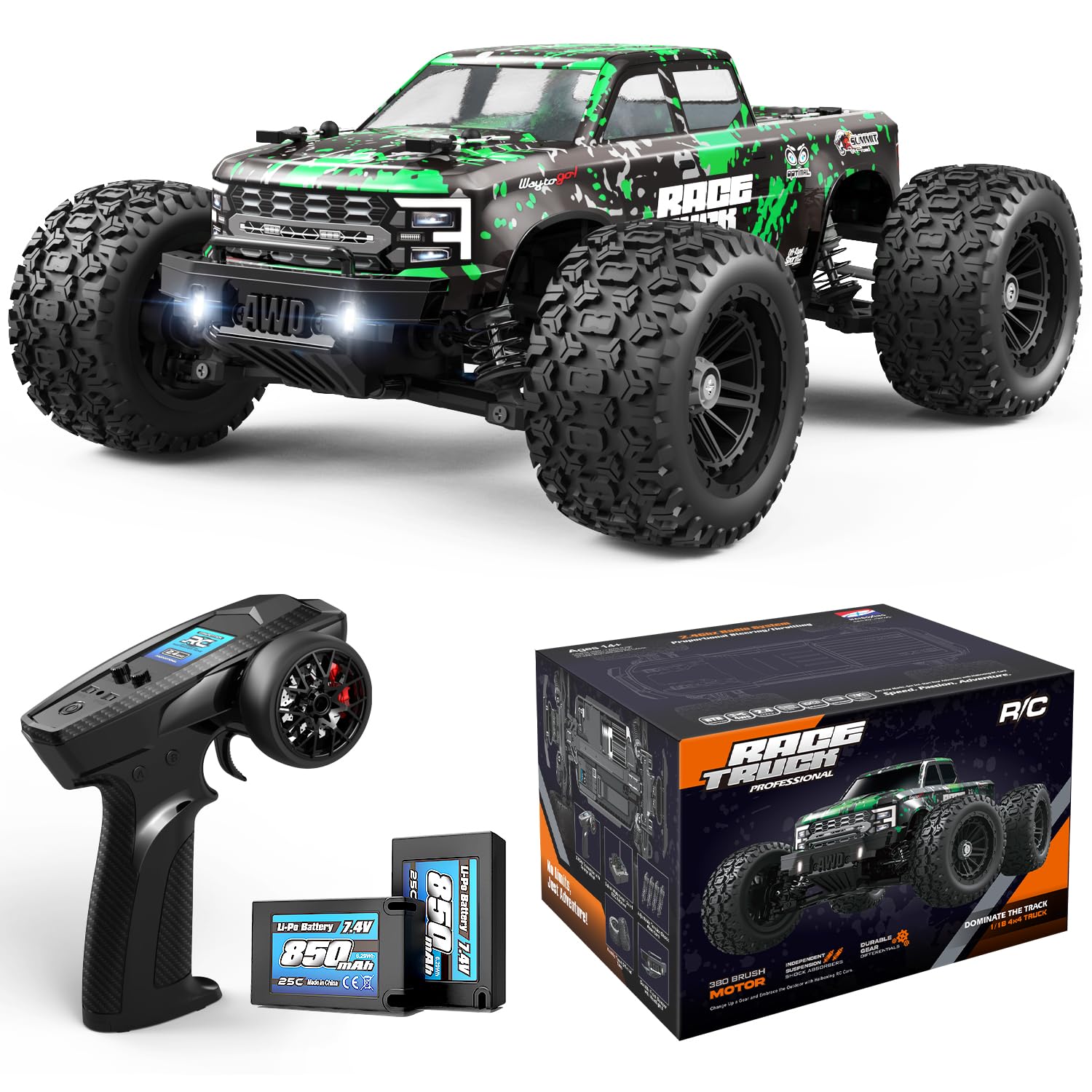 HAIBOXING 1:18 Scale 4X4 Off-Road RC Truck with Water-Resistant Electronics (36km/h)