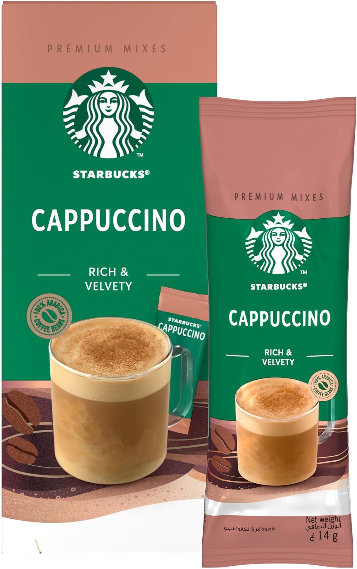 Cappuccino Premium Instant Coffee Mix 14g Stick (5 Sticks) Box