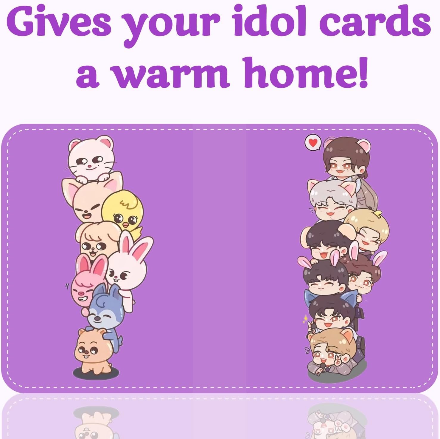 Linda carpeta de tarjetas de fotos de intercambio, álbum de fotos STAY con soporte para tarjetas de dibujos animados, almacenamiento de libros, 400 tarjetas con fundas para tarjetas Lomo