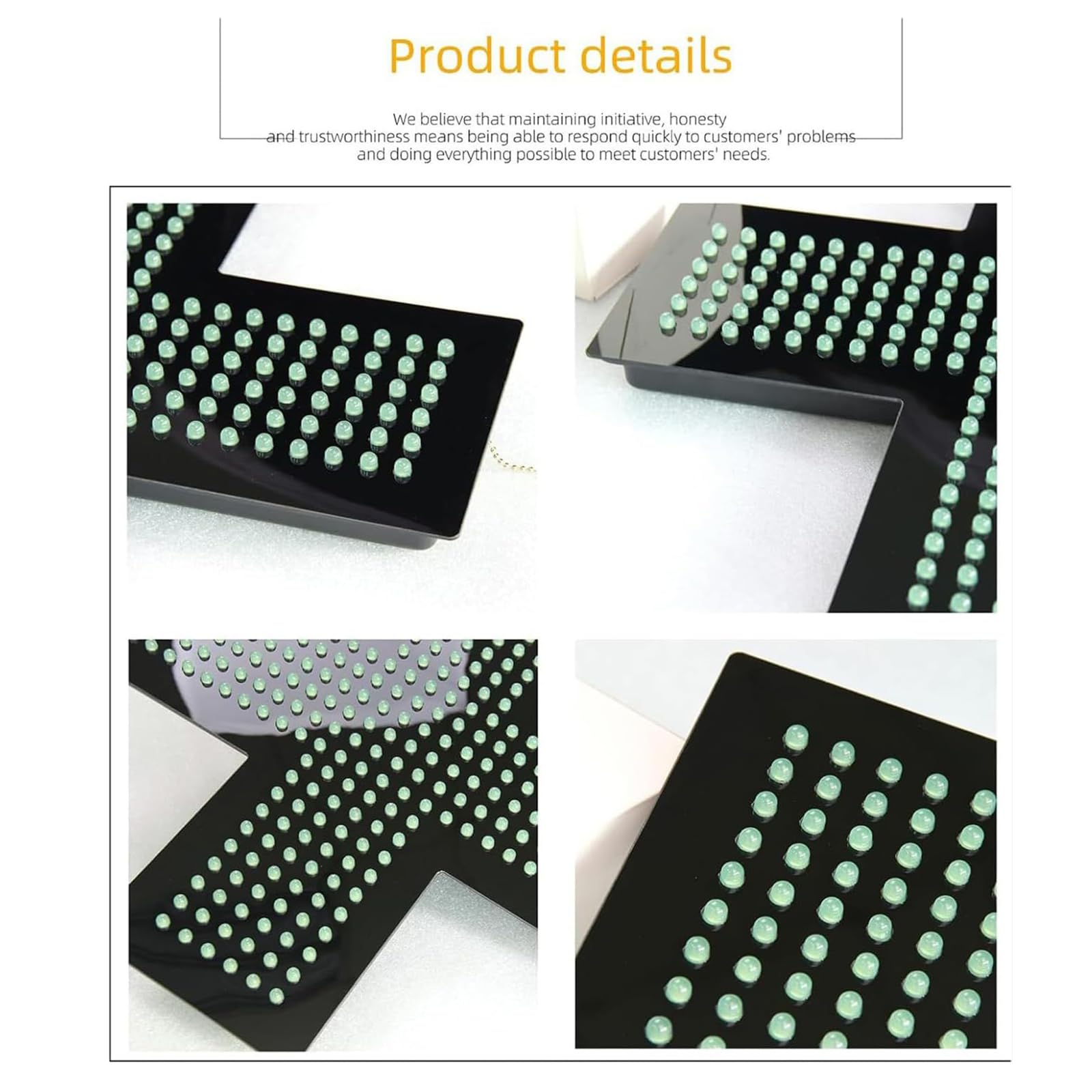 Luz LED Cruzada Farmacia, Luz Señal Cruzada Farmacia, Ahorro Energía, 3 Modos: Siempre Encendido/Parpadeo Nivelado/Parpadeo General, Utilizado para Decoración Paredes Ventanas/Farmacia
