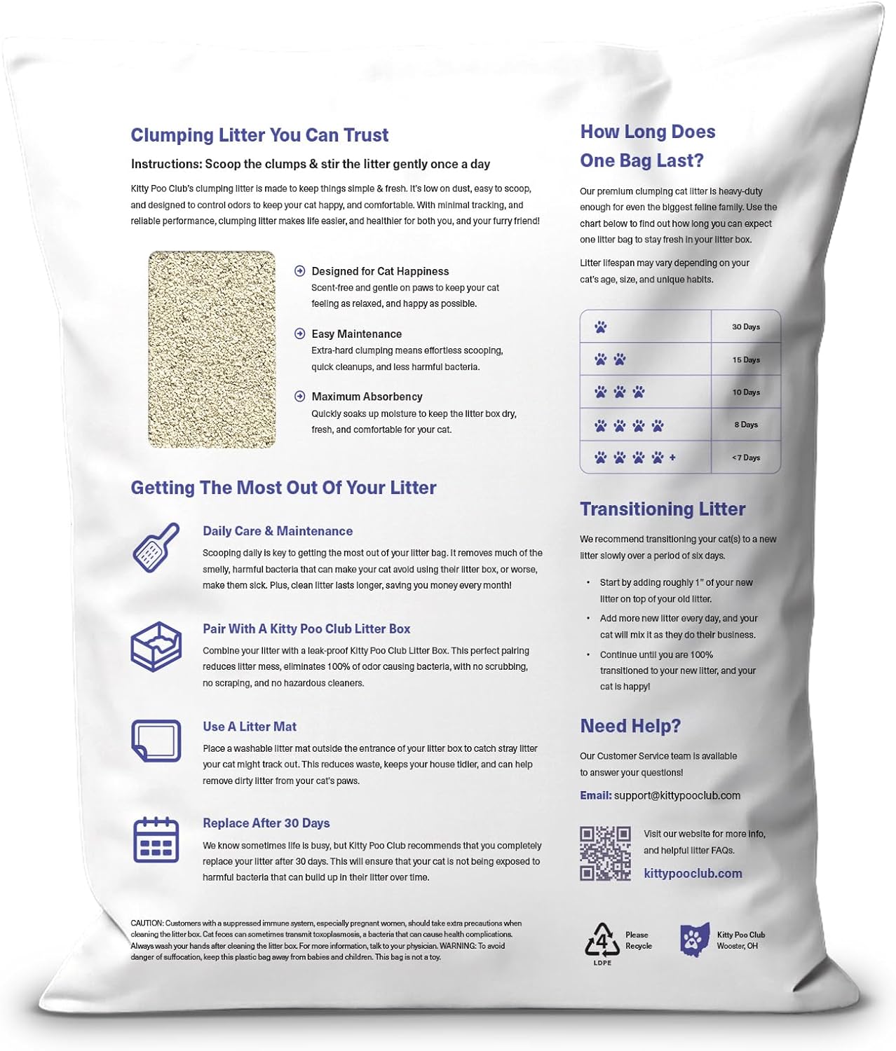 Kitty Poo Club Grass Cat Litter – Natural, Biodegradable Grass-Based Litter for Cats, Lightweight, Dust-Free, Superior Odor Control, Fast-Clumping Formula