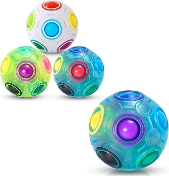 Vdealen Magic Rainbow Puzzle Ball, Fidget Ball Puzzle Brain Teaser Fidget Toy