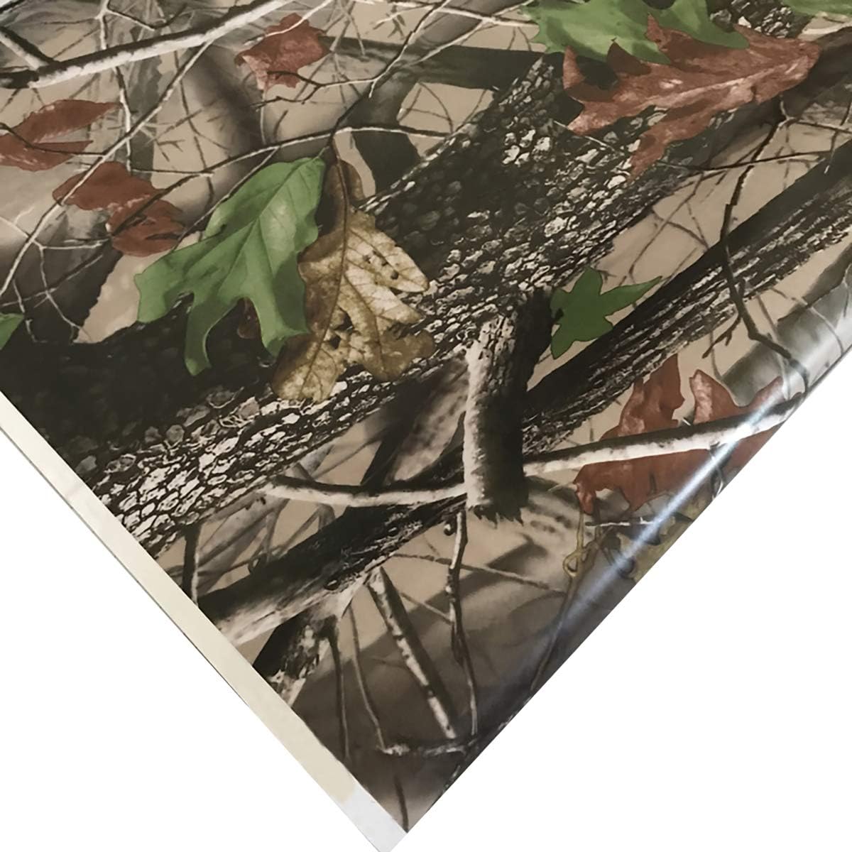 ECYC Ltd Self Adhesive Camo Vinyl Wrap Roll Woodland Nature Camouflage Vinyl Car Wrap Film Waterproof Air Release Motorbike Decal Sticker Sheet for Covering Vehicle Guns Bows Cameras, 1.6FT x 5FT