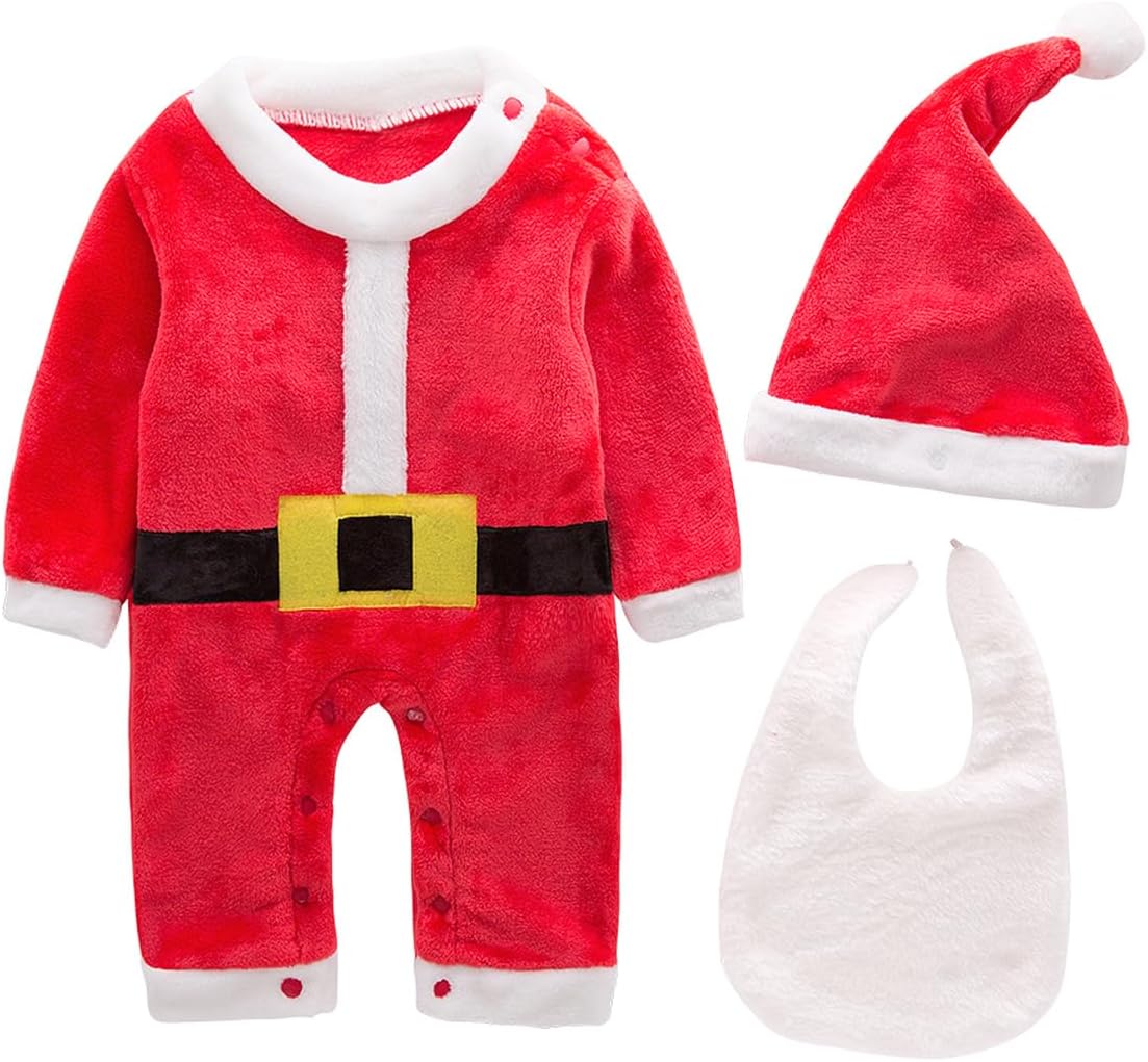 AGQT Baby Boys and Baby Girls Christmas Santa Claus Costumes Size 0-24 Months - Image 3
