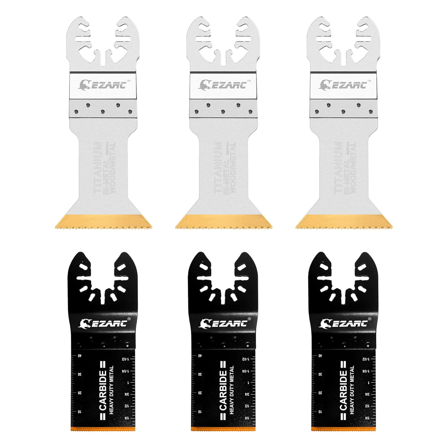 EZARC Oscillating Multitool Blade Carbide Saw Blades 3Pack, Titanium