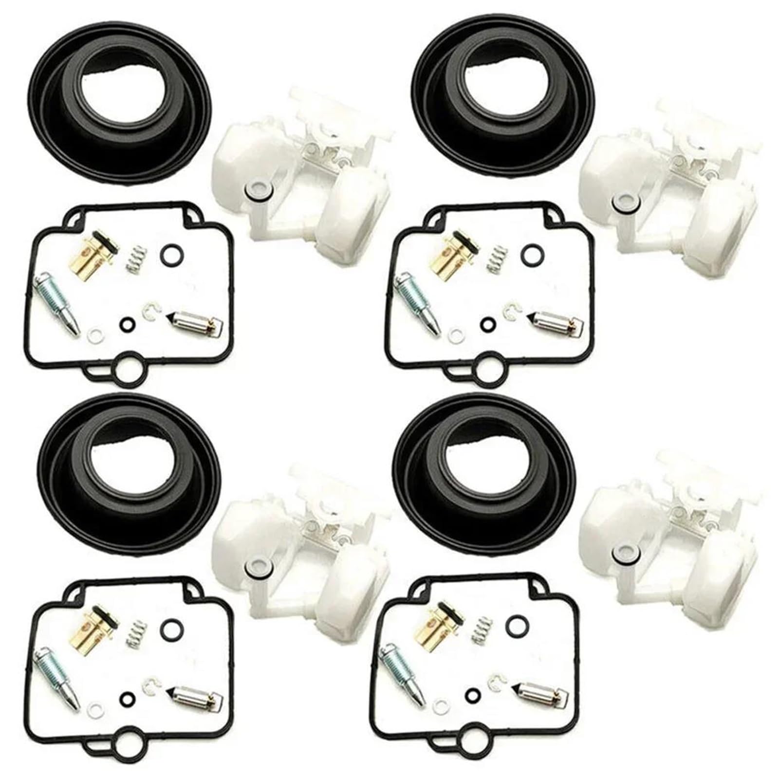 ZYSM Kit De Réparation Carburateur Pour Suzuki Bandit 1200, GSF1200S, GSXR1100, GSXR600W, GSXR750, Katana 750, Avec Diaphragme Et Flotteur (lot 4) Pièces de carburateurs