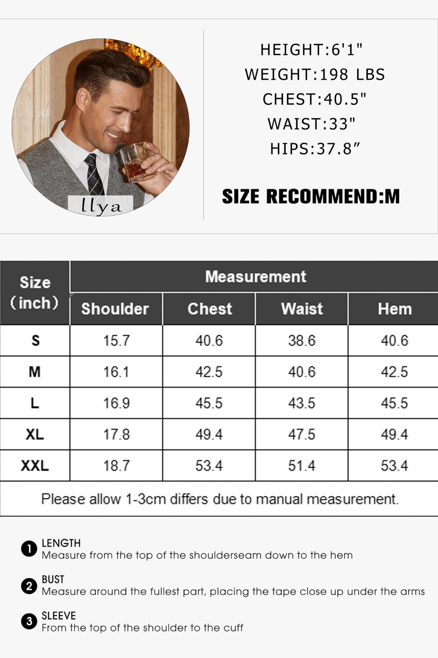 COOFANDY Gilet da uomo casual da lavoro, leggero, slim fit
