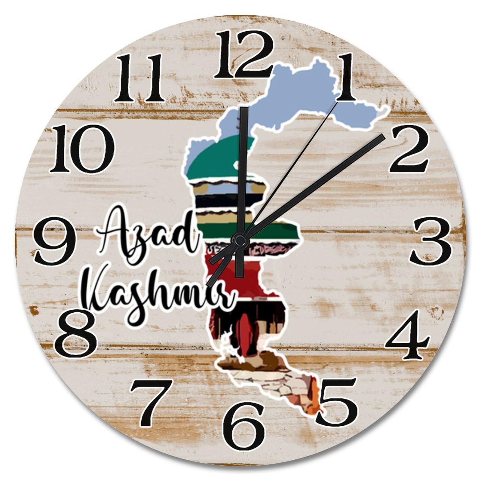 Horloge murale de voyage silencieuse bois Cachemire