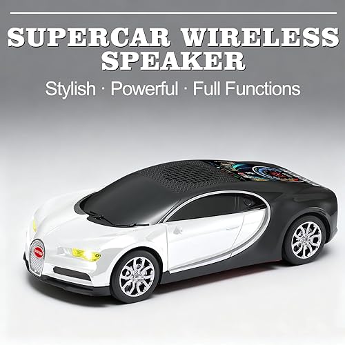 Miniatura 2 de WS-660 Hypercar Replica Altavoz Bluetooth con pantalla LED Starry-Sky, portátil con sonido HD, luz de fiesta LED, emparejamiento TWS, reproducción