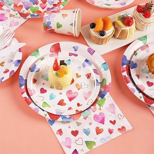 Vista 41 de Platos y servilletas de Navidad, platos de papel de Navidad, juego de vajilla desechable para fiestas que sirve para 24 invitados, juego de platos