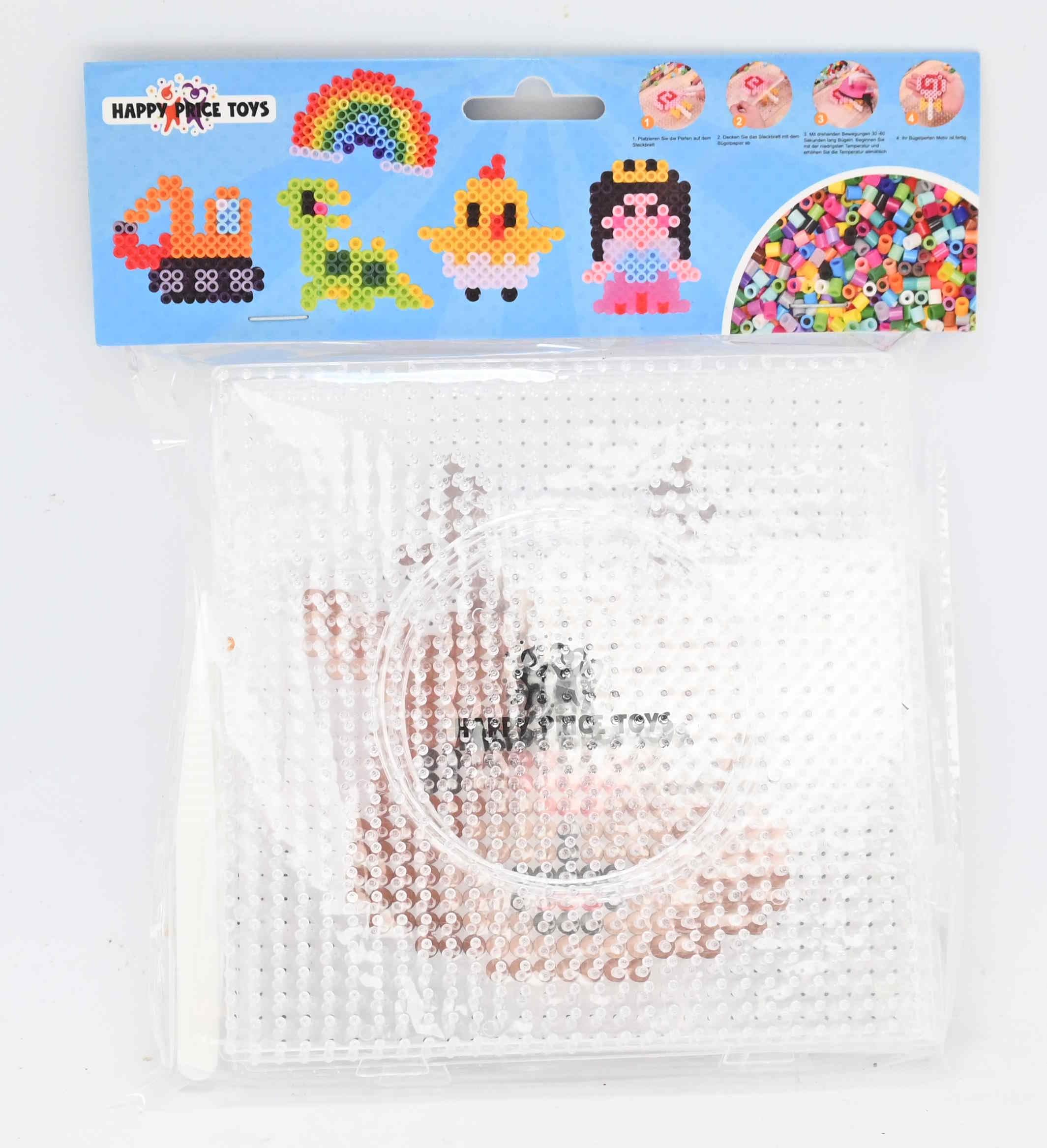Plaque Midi 5 Mm Pour Perles à Repasser – Lot De 4 Carrés Transparents 14,5 Cm – Surface 29x29 Cm, Compatible Toutes Marques
