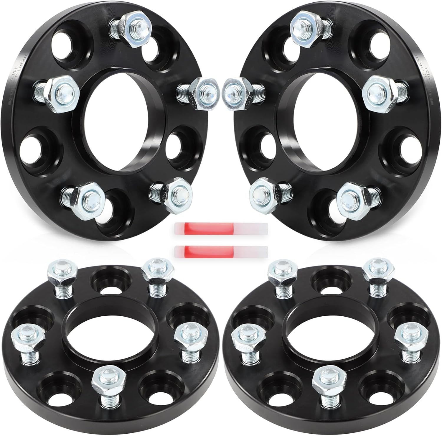 SCITOO 4pcs Wheel Spacers 15mm 5x4.5 Bore 67.1mm Studs 12X1.5 5Lug Wheel Spacers Adapters Fit for for Ford Escape for Ford Fusion for Ford Probe for Toyota for Tacoma for Jeep Compass for Jeep