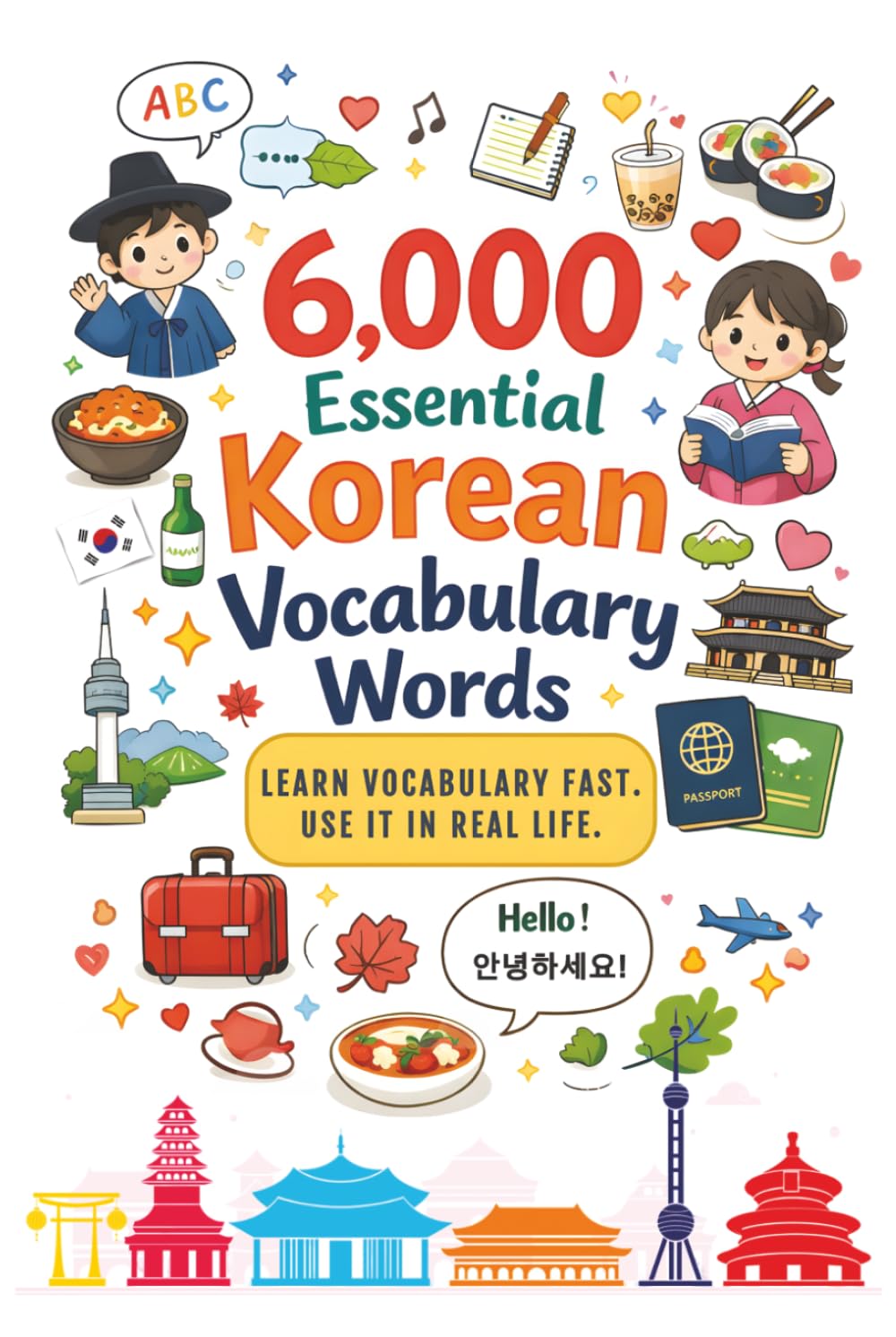 6,000 Essential Korean Vocabulary Words: Learn Korean - English Vocabulary Fast Use it in Real Life