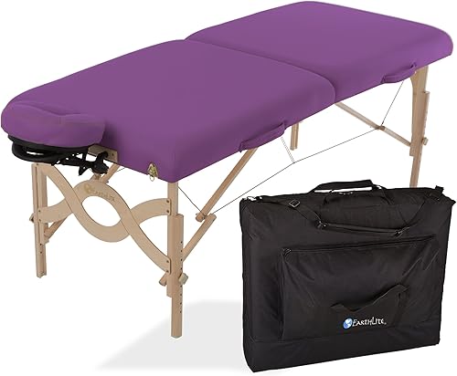 EARTHLITE AVALON - Mesa de masaje portátil AVALON  Placa final Reiki, base facial de descanso flexible premium y cojín de estratos, funda de