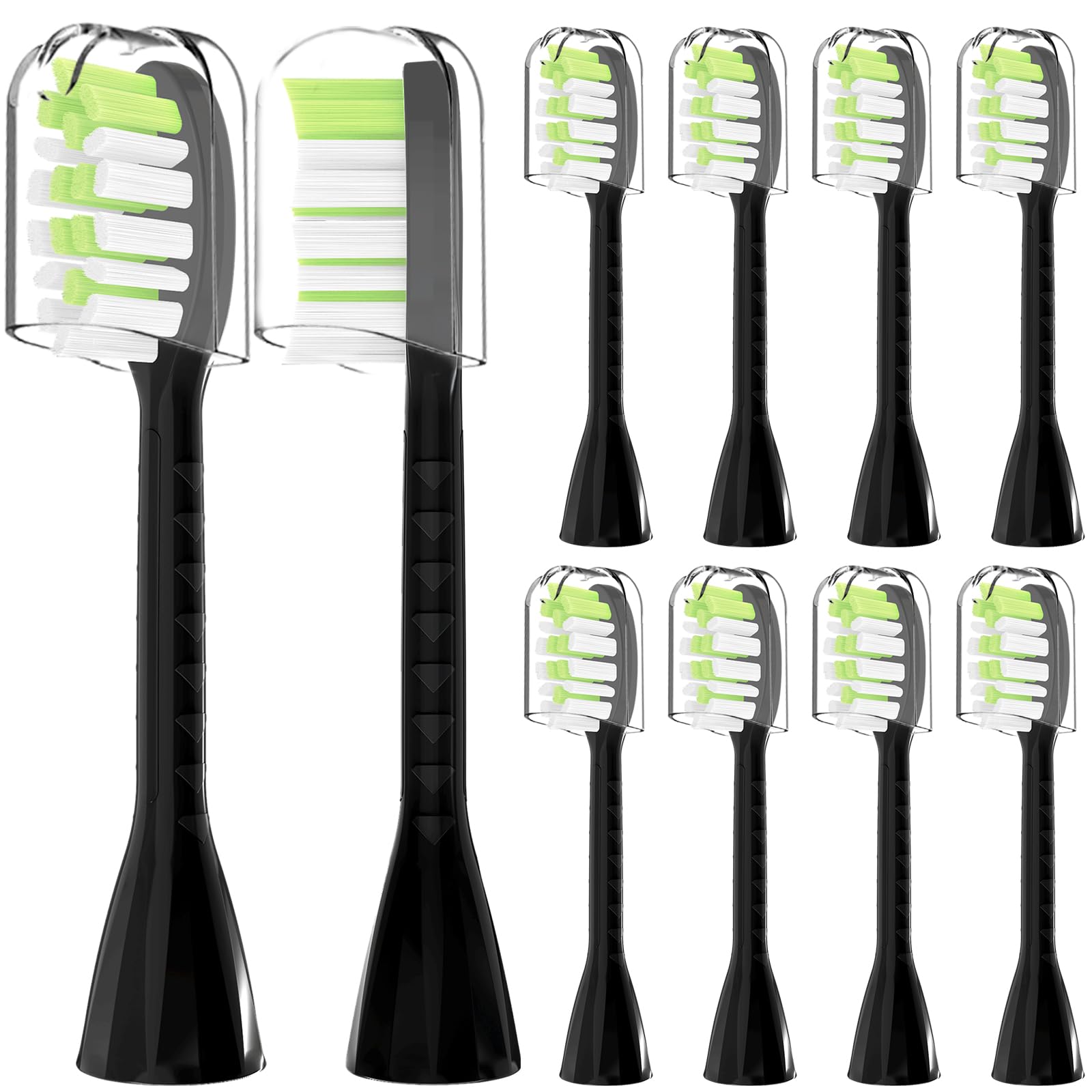 Compatible con cabezales de cepillo de dientes eléctricos Philips One Series Sonicare, para cepillo de dientes eléctrico Philips One HY1100 HY1200 BD100/AZ Series, paquete de 10 (negro sombra,