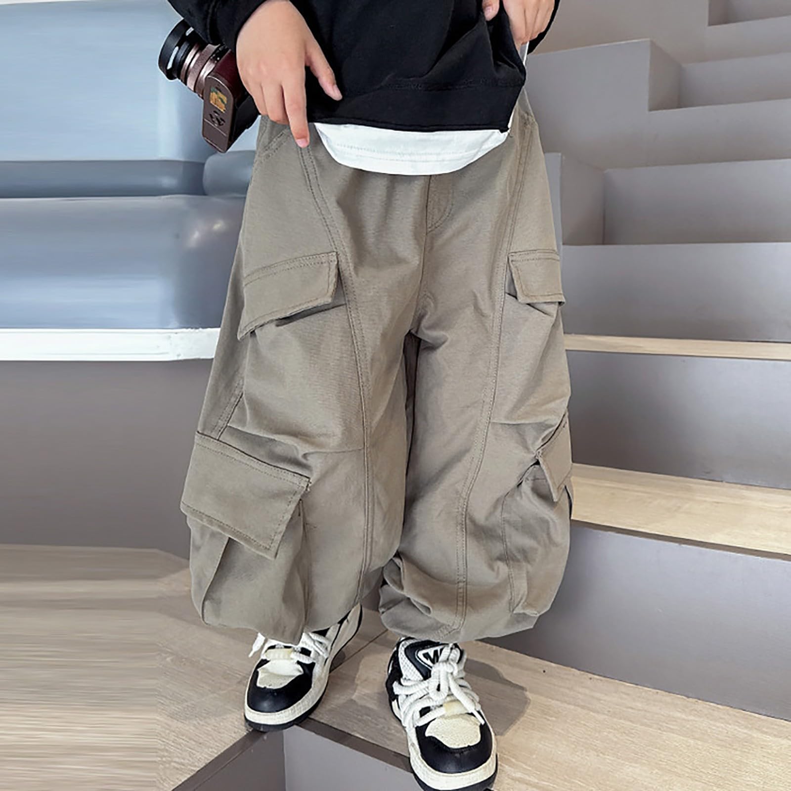 Generisch Hosen Für Jungen,Jungen Baggy Gerades Bein Jogginghose Kinder Outdoor Atmungsaktive Cargohose Mit Taschen Kids Beach Jagdbekleidung Outdoorhose Freizeithosen