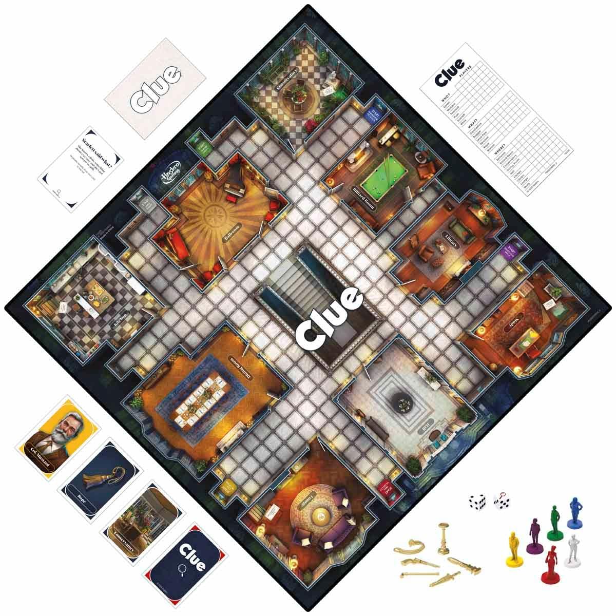 Cluedo - Juego de Mesa para niños de 8 años en adelante, clásico reinventado para 2-6 Jugadores, Juegos de Misterio de Detectives, Tiempo Familiar y Adultos