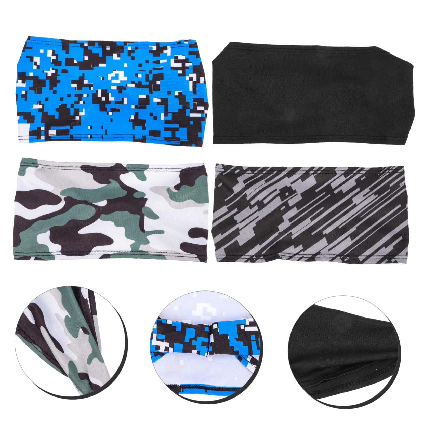 YARNOW Lot De 3 Bandeaux Élastiques Absorbant La Transpiration pour Homme Bandeau De Fitness Élégant pour Le Yoga La Course À Pied Doux pour La Peau 4 Pièces X 3