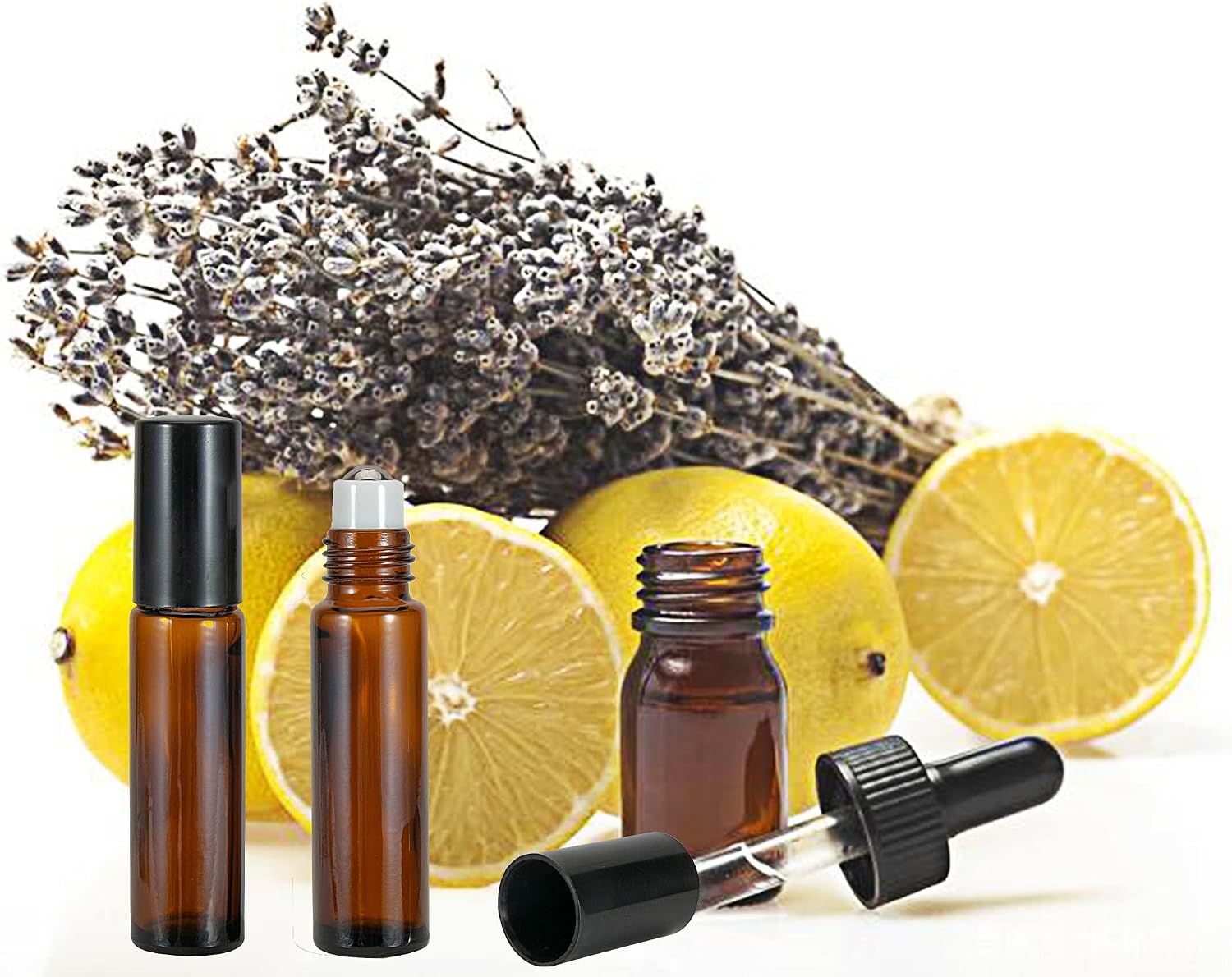 MUB 10ml Roller Bottles for Oils, 8 Pack Leakproof Essential Oil Roller Bottles with Stainless Steel Roll-On Balls, Screw Cap