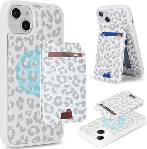 Havaya Funda para iPhone 13 Mini, cartera compatible con Magsaf 2 en 1, desmontable magnética con tarjetero y ranura trasera, ranura para tarjetas,