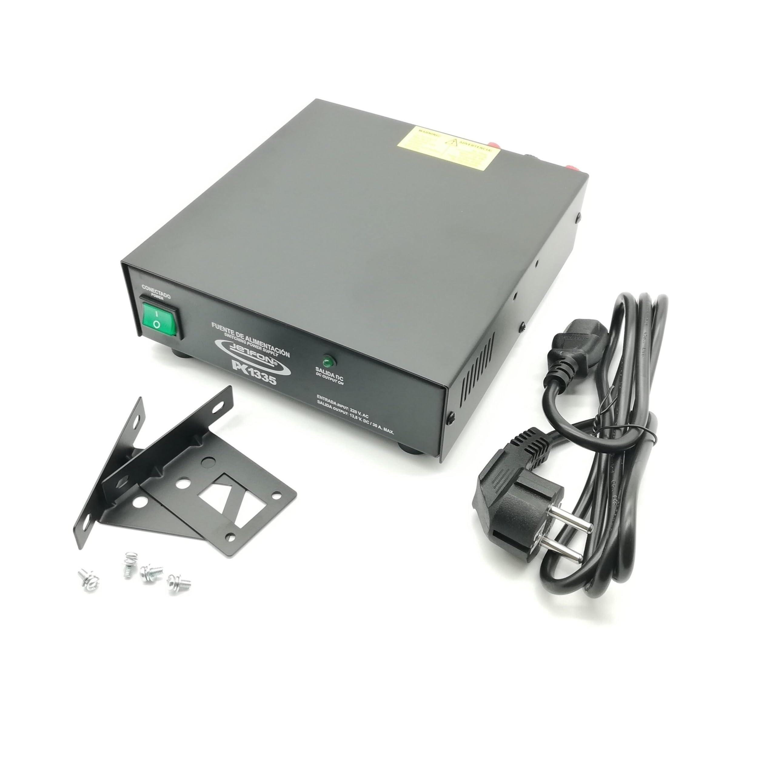PC-1335 Fuente de Alimentación Conmutada 30A 13.8V - Transformador Compacto con Función de Carga y Respaldo de Batería 12V (SAI)