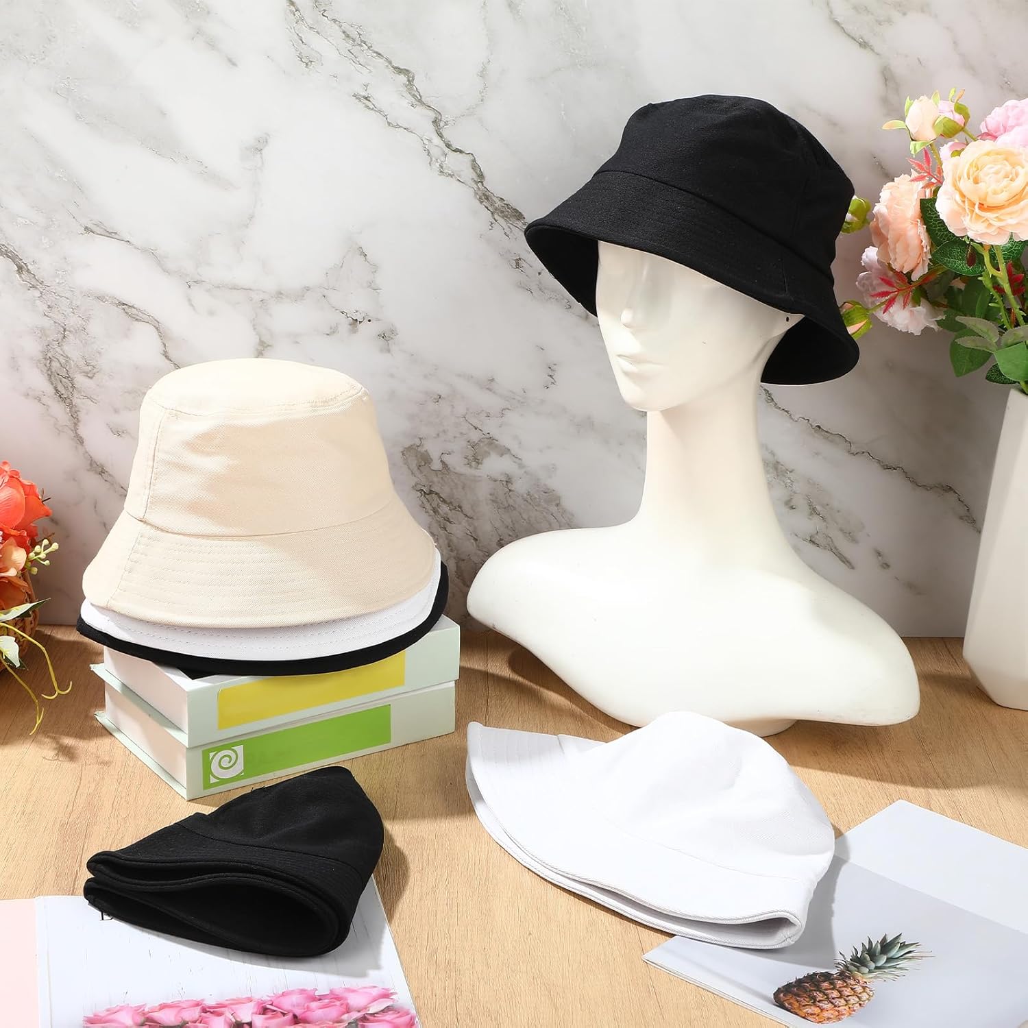 Jiuguva 12 Pack Bucket Sun Hat Bulk for Women Men Multicolor Packable Fishing Hats for Travel Summer - Image 7