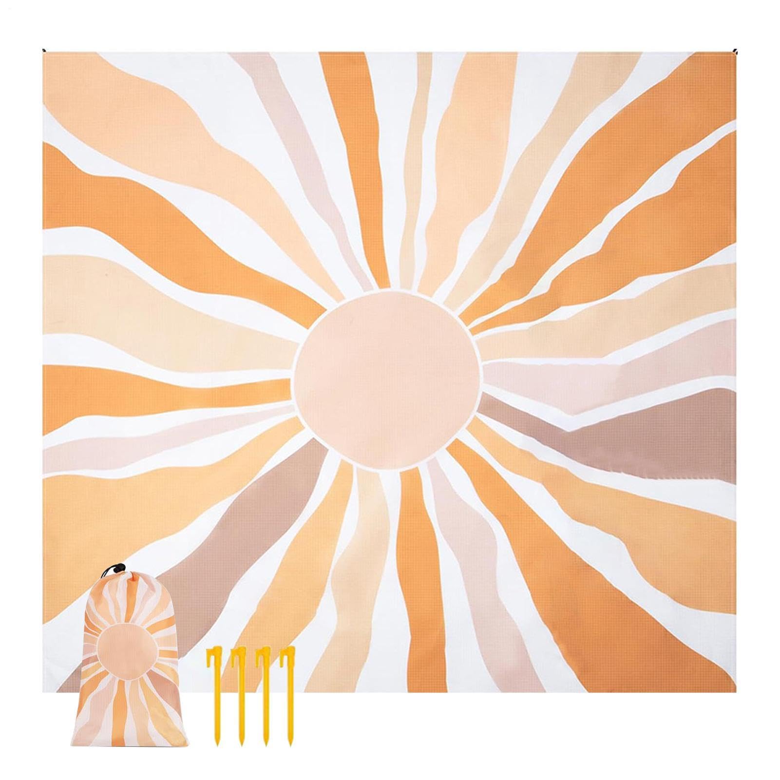 Tapis de plage anti-sable 2,1x2m drap de sol imperméable pour pique-nique