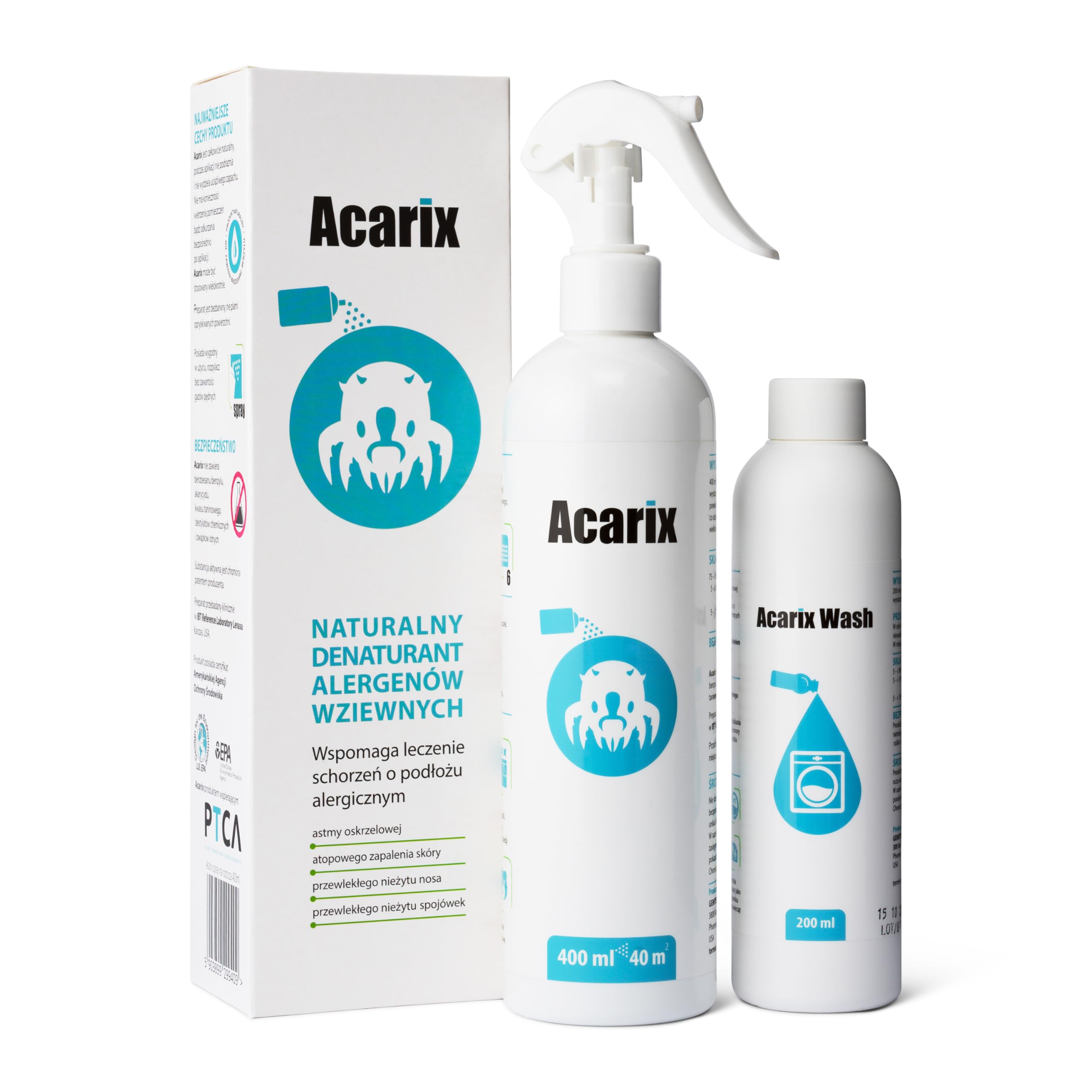 Acarix Spray Antiácaros – Contra Alérgenos de Polvo, Gato y Perro – Sin Perfume ni Pesticidas – Seguro para Niños y Mascotas – 400 ml