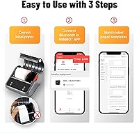 Vista 4 de NIIMBOT Label Maker Machine, B3S Thermal Label Maker, Upgrade 3Inch Thermal Label Printer, Portable Label Maker with 1Pack 70x40mm Label, Bluetooth