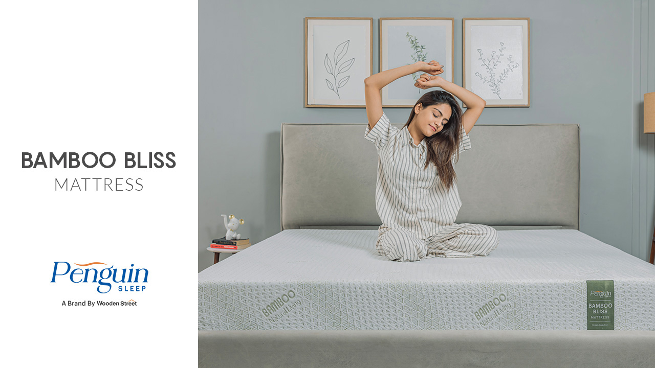 Wooden Street Penguin -Bamboo Bliss Natural Latex Mattress 8 Inch