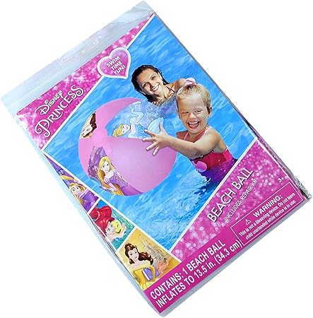 Amazon プリンセス ガールズ サマー プール おもちゃ ピンク 空気注入式 ビーチボール 修理キット付き ビーチボール おもちゃ