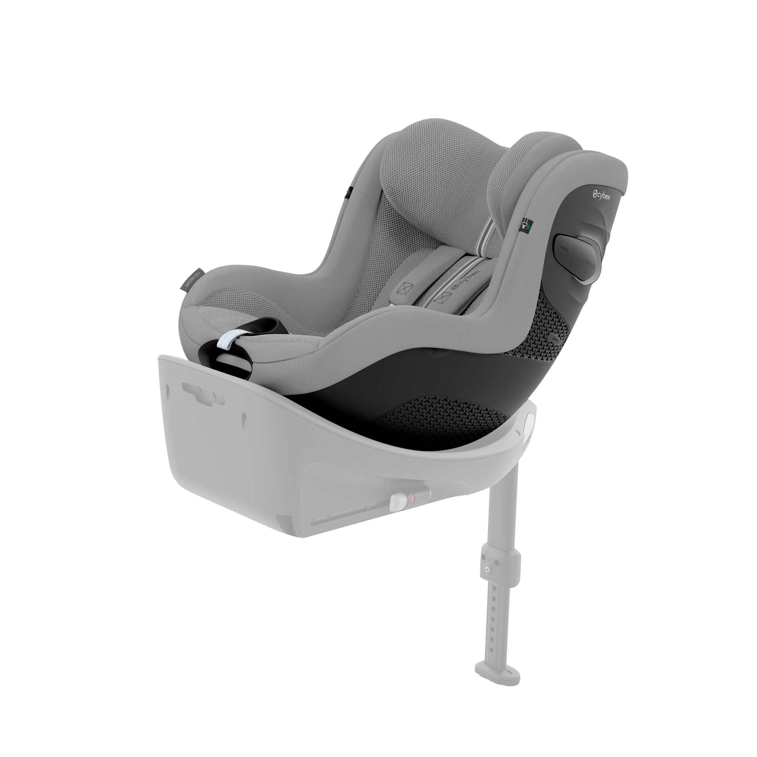 CYBEX Gold Fotelik samochodowy Sirona G3 Plus bez podstawy, Od ok. 3 miesięcy do 4 lat (Od urodzenia z wkładką dla noworodka), Maks. 19 kg, 61–105 cm (Od 40 cm z wkładką dla noworodka), Stone Grey