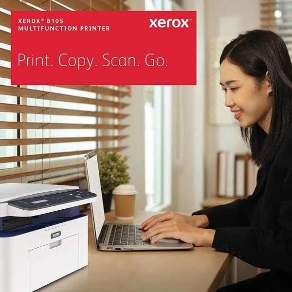 Xerox B105 Multifunction Wireless Printer - Compact Mono Laser All-in-One, Fast 20ppm, Print/Scan/Copy, A4, Desktop Home Office, Small Team, Mobile Ready, Wi-Fi, AirPrint - 5