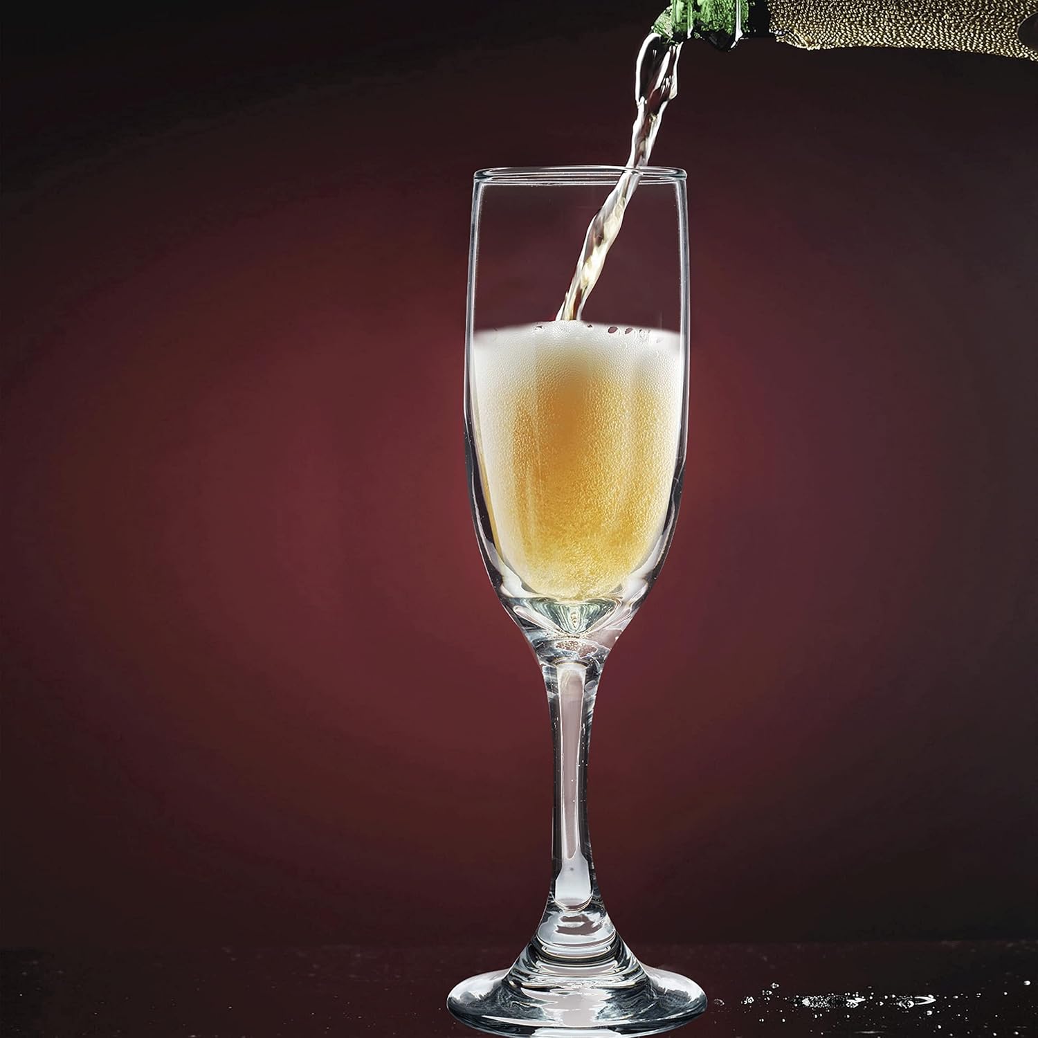 DISCOUNT PROMOS Premiere Champagne Flutes 6.25 oz. Set of 10, Bulk Pack - Elegant Drinkware for Weddings, Events, & Promotional Gifts - Clear - Image 6