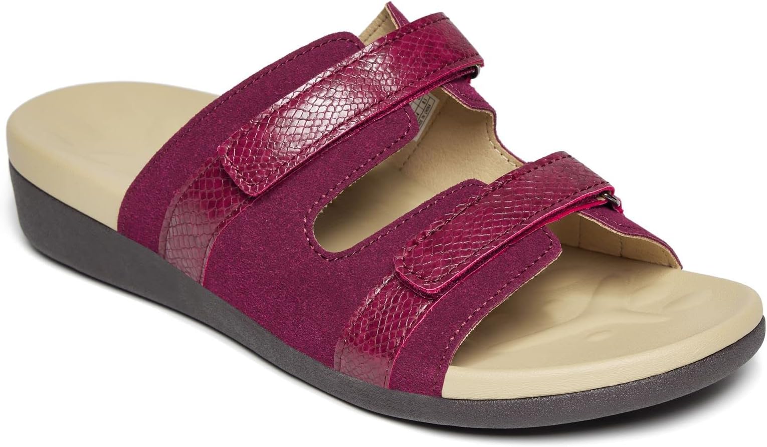 MEGNYAWomen Comfortable Walking Sandals with Arch Support, Plantar Fasciitis Slides for Flat Feet Relieve, Orthopedic Sandals with Adjustable Straps