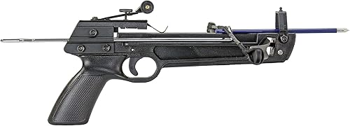 Miniatura 4 de Pistola de ballesta autoadhesiva de 50 libras de disparo rápido, vistas ajustables, pernos de flecha y función de seguridad