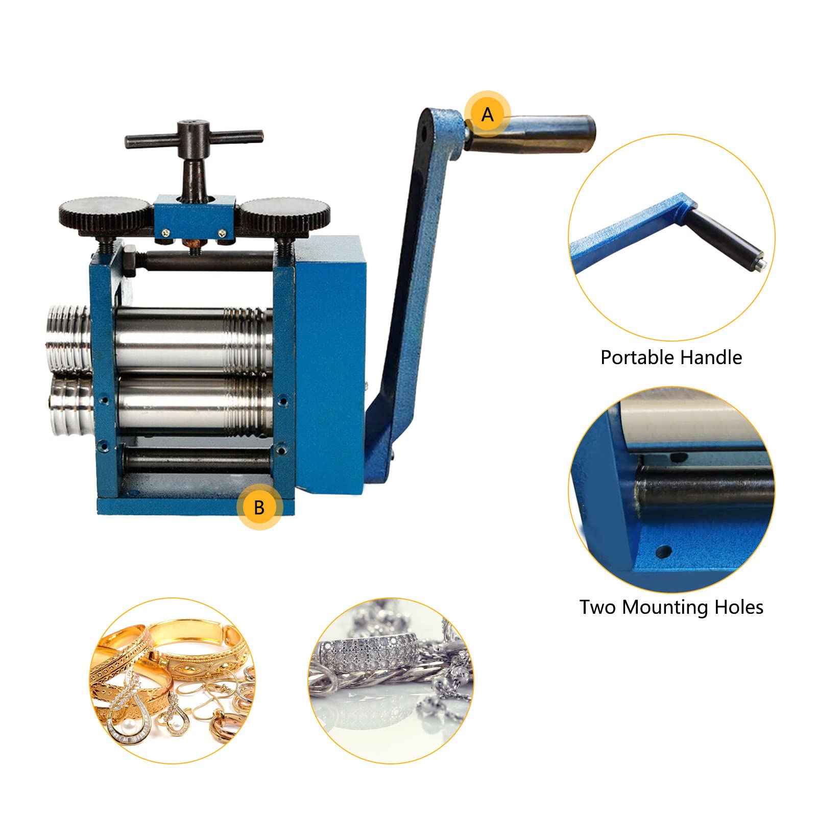 Gdrasuya10 Jewelry Rolling Mill Machine Manual Roller Jewelry Press 3