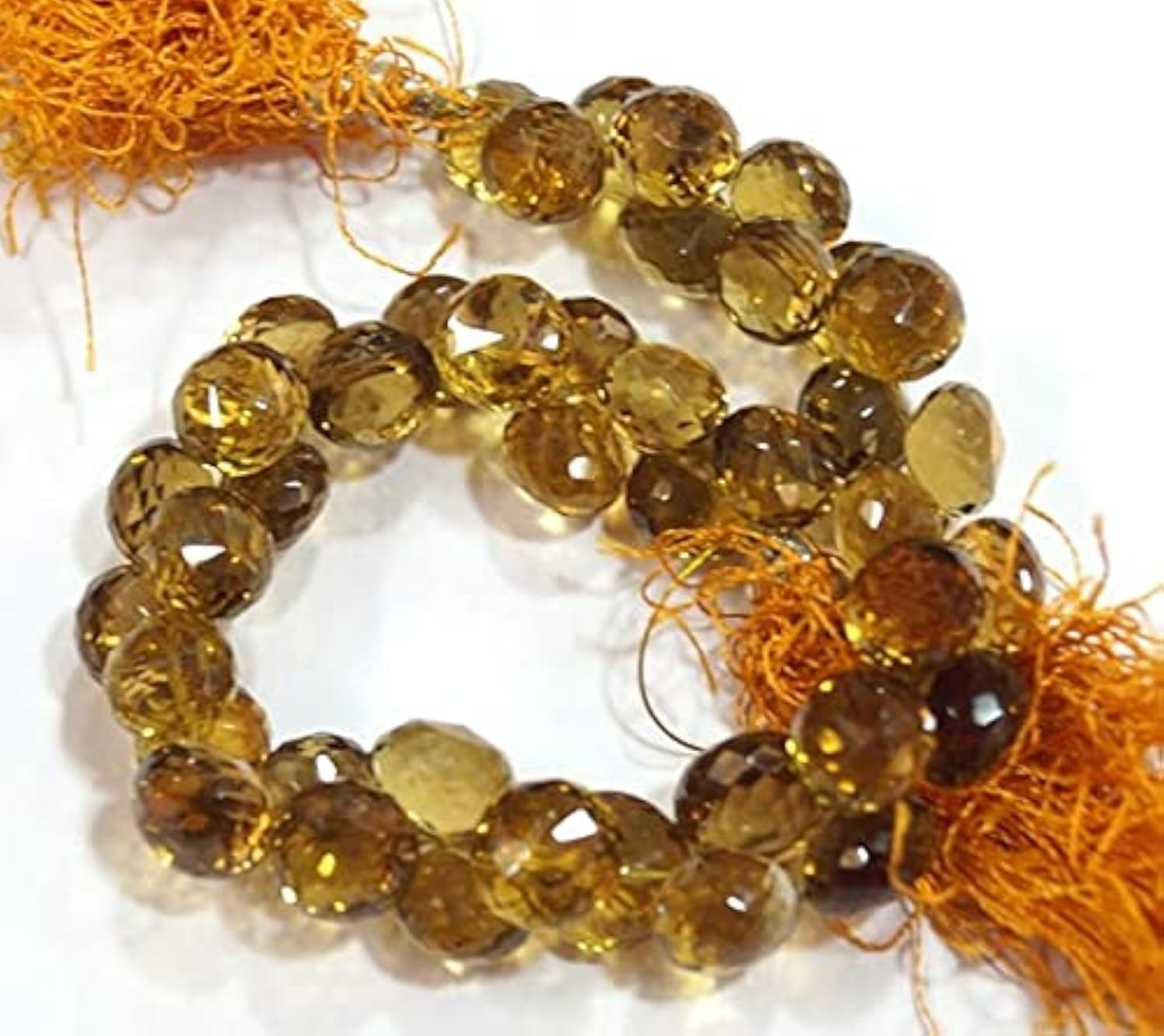 Perles de quartz en oignon briolette pour créer vos propres bijoux et colliers artisanaux