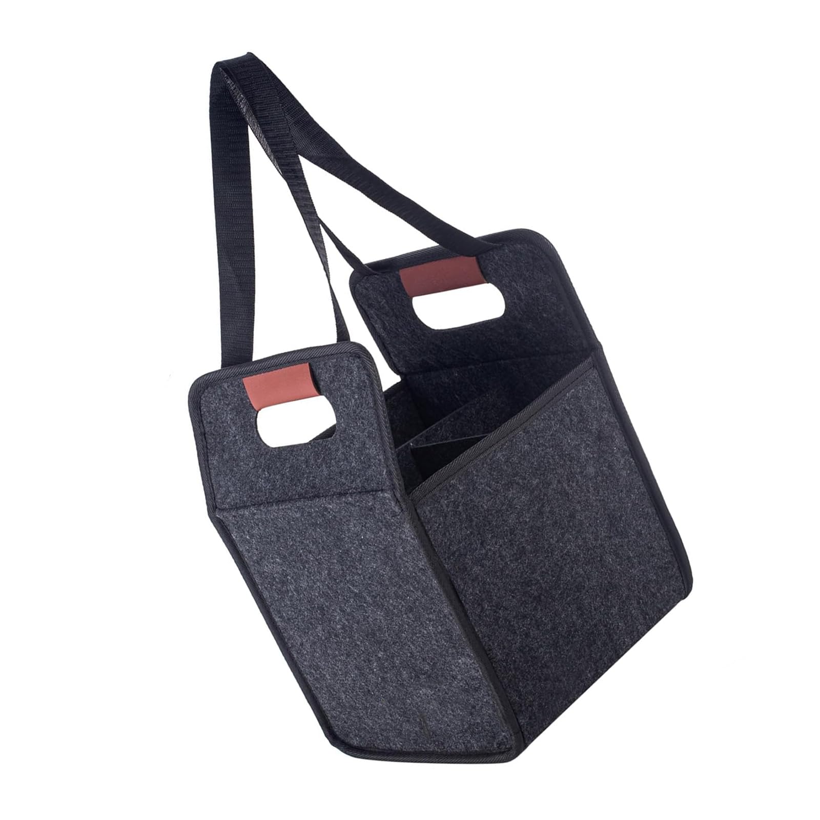CUNZJIA Felt Beverage Carriers with Padded Dividers for Coffee Bottles Drink Transport Bag for Commuting Travel and Outdoor Even