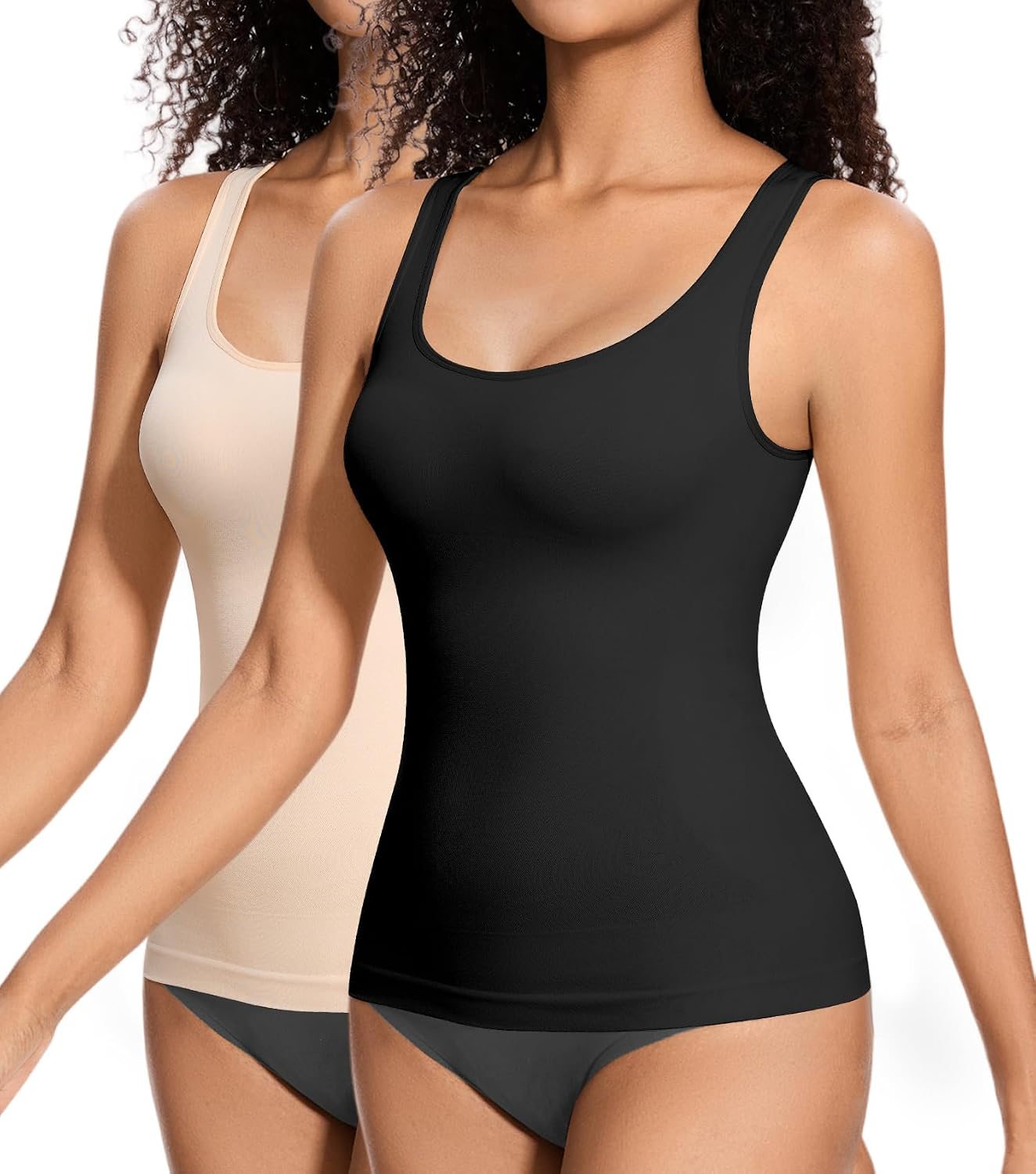 ONEW Shapewear Camisoles Seamless Tummy Control Compression Tank Tops Waist Trainer Body Shaper for Women
