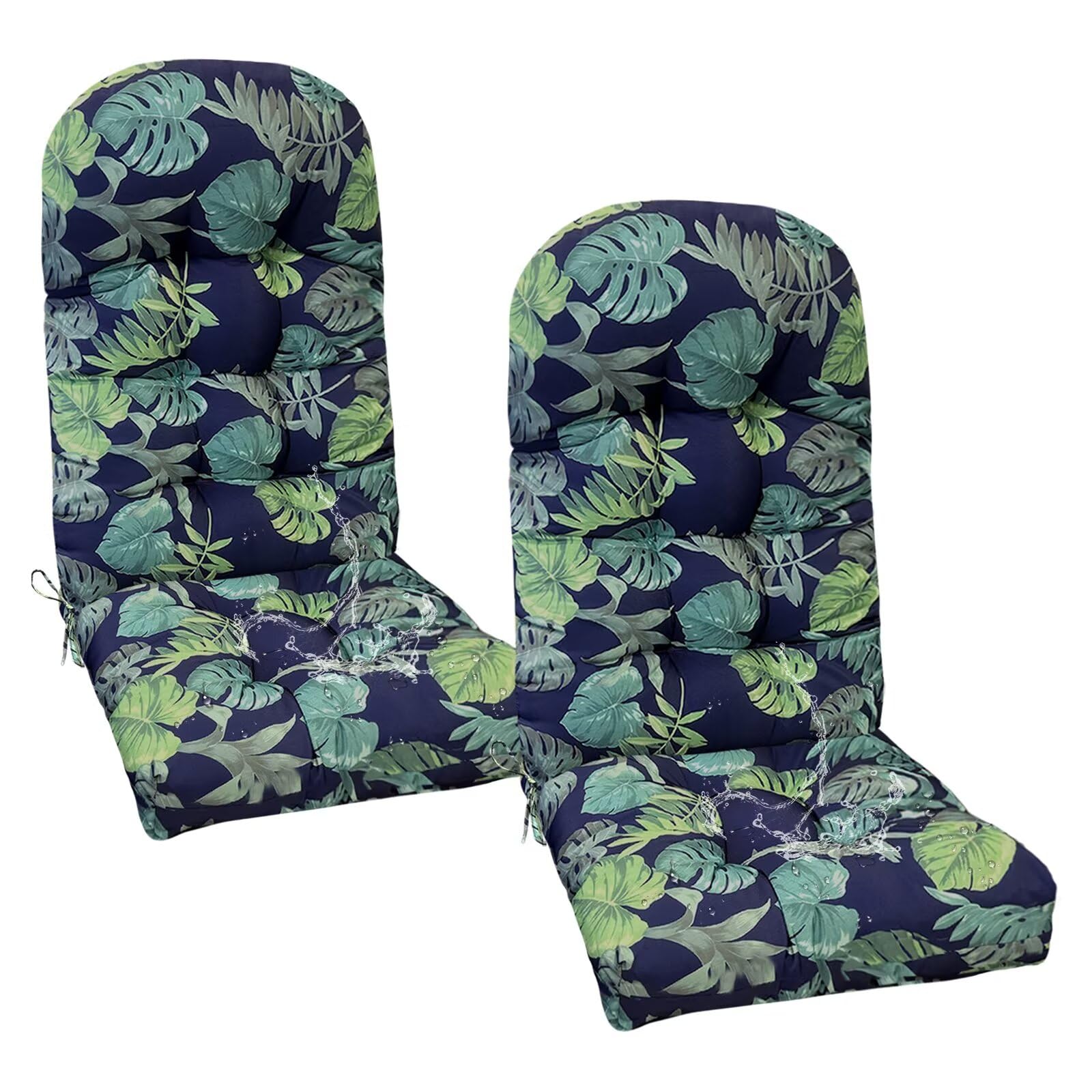 Outdoor Adirondack Chair Cushions Floral Set of 2 for Patio Furniture — image 1