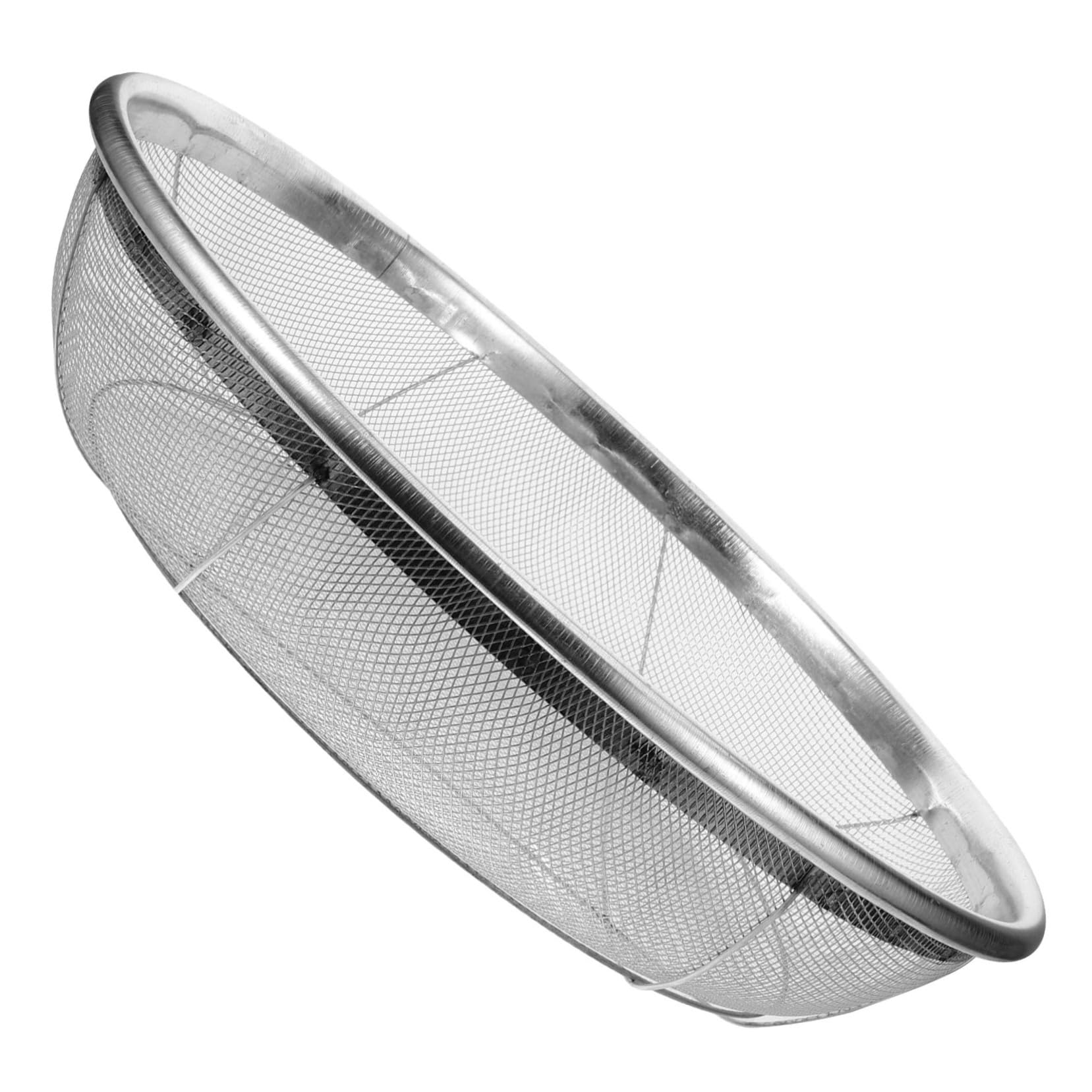 HANABASS Setaccio in Acciaio Inox per Giardino, Strumento Manuale per Setacciatura Terreno Maglia 2mm, Filtro per Rocce e Detriti, Utensile per Piantumazione e Cura del Prato, Facile