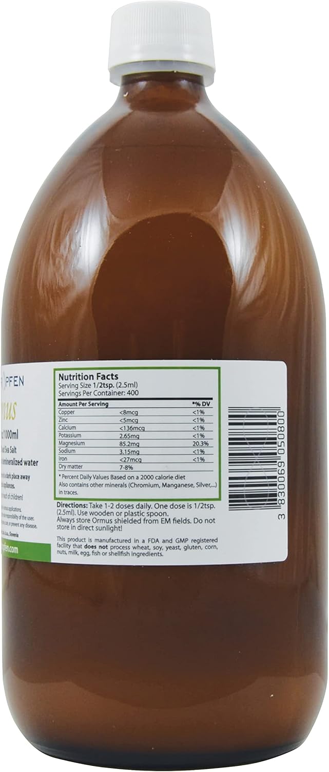 Ormus 33.8 Fl Oz - 1000 ml | Concentrated Orme | Third-Party Tested | Atomic Minerals | Heiltropfen®