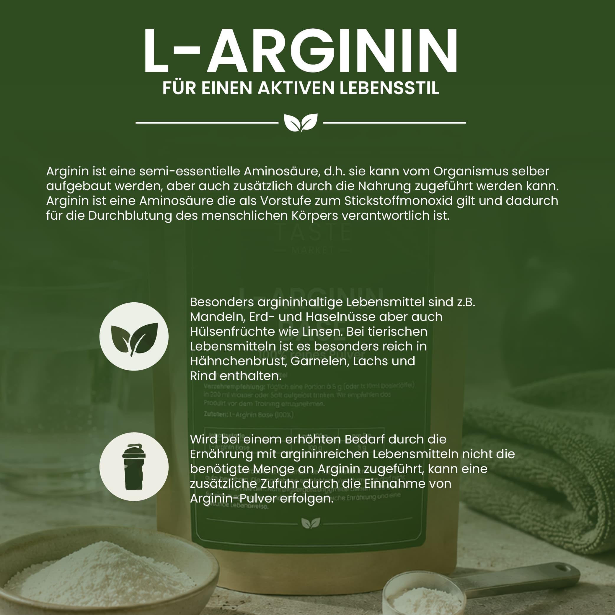 2 kg L-Arginin Pulver | 100% rein | Ohne Zusatzstoffe | nicht-essentielle Aminosäure